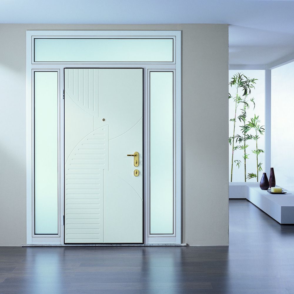 porta blindata con vetri